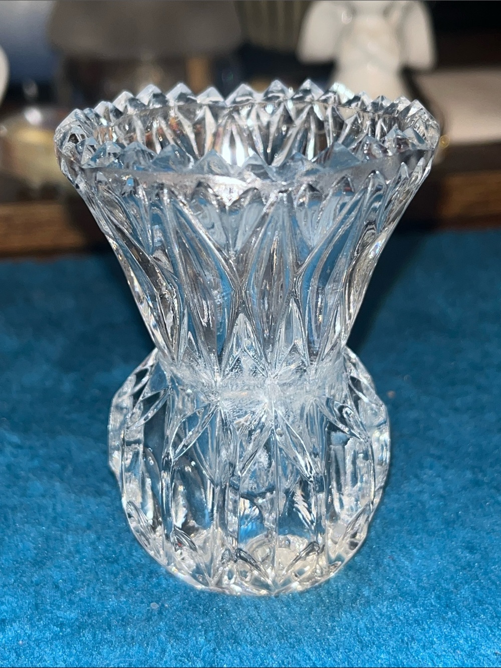 VTG Princess House Lead Crystal Mini Bud Vase Toothpick Holder 018